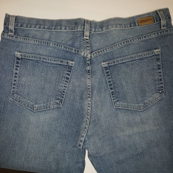 LONDON JEAN Button Fly Medium Wash Straight Leg Denim Jeans Womens Size 14 - Picture 3 of 8